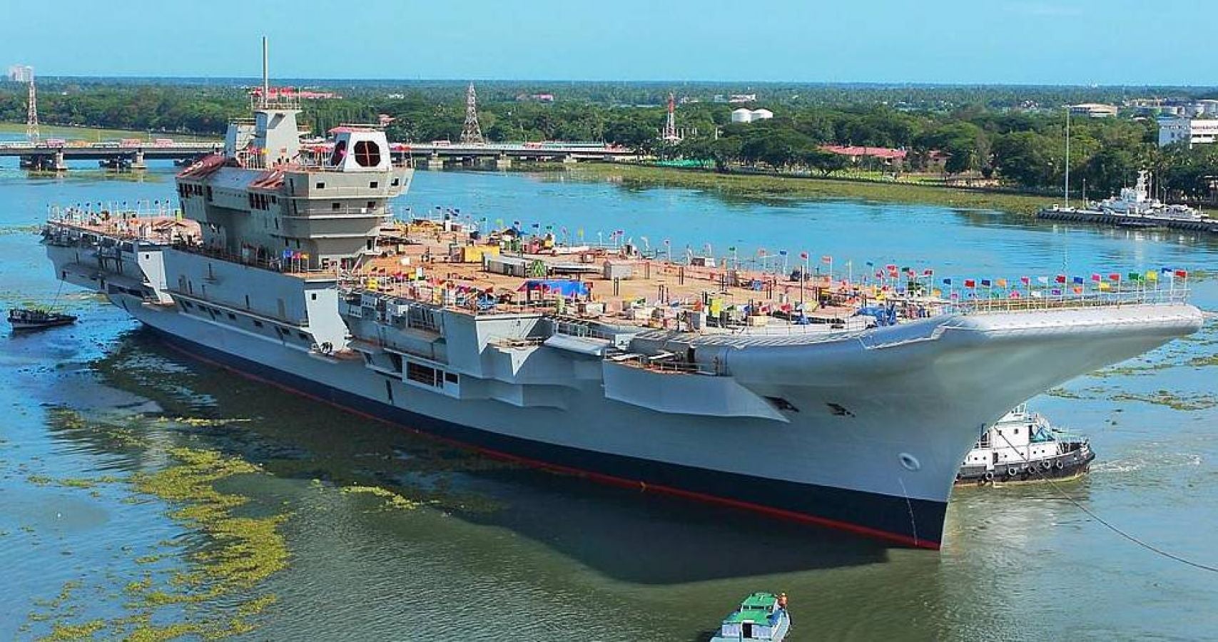 India s First Indigenous Aircraft Carrier The Vikrant Begins Basin 