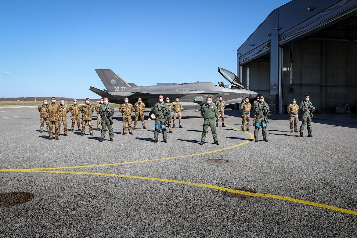 Italian Air Force Dispatches Dour F-35A Stealth Fighters to Estonia