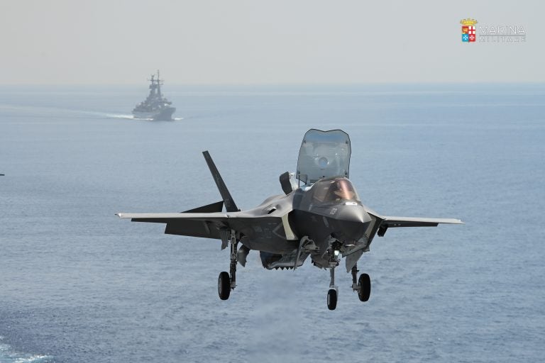 First Ever Italian Navy F-35B Landing Aboard ITS Cavour