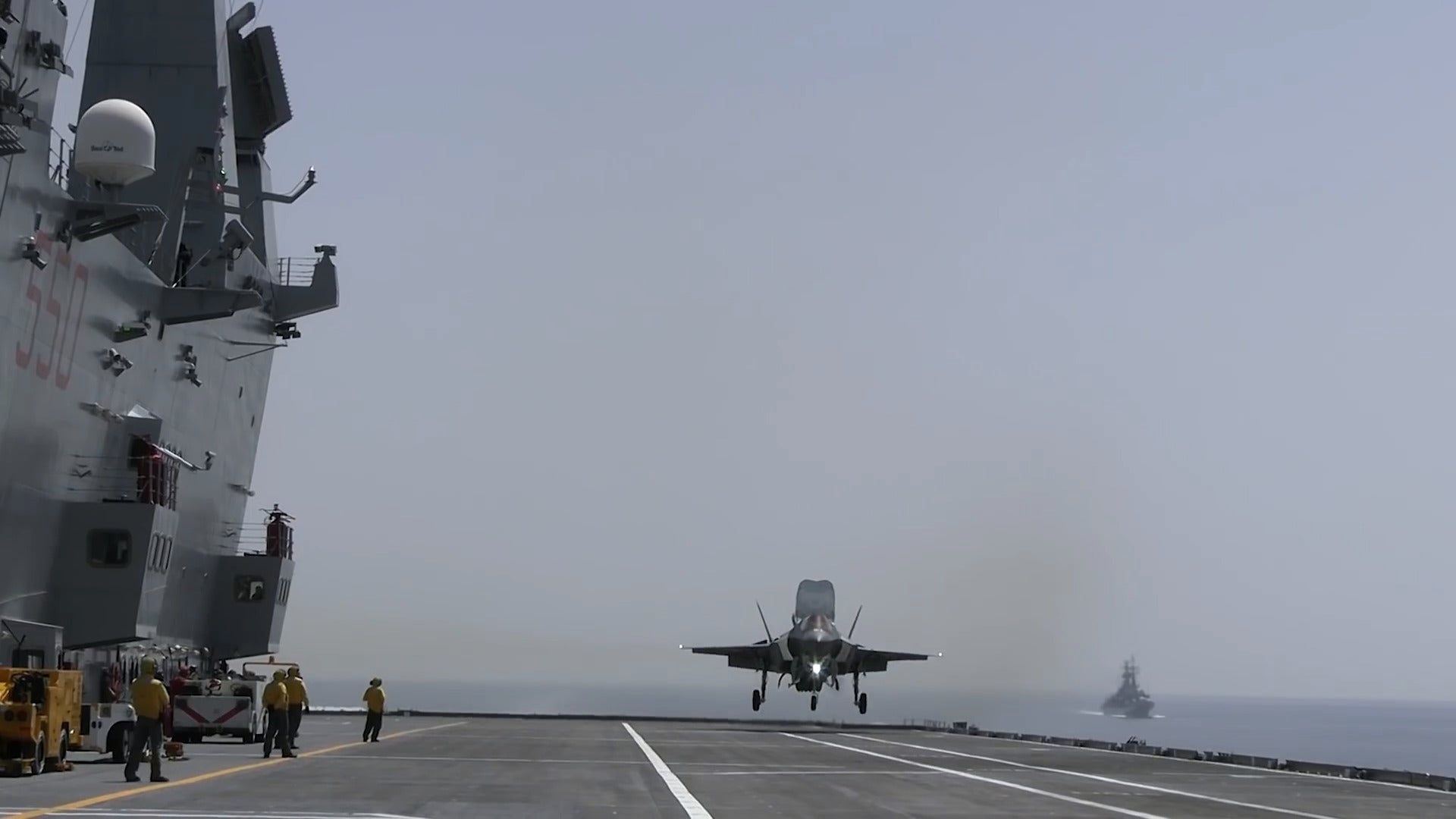 First Ever Italian Navy F-35B Landing Aboard ITS Cavour