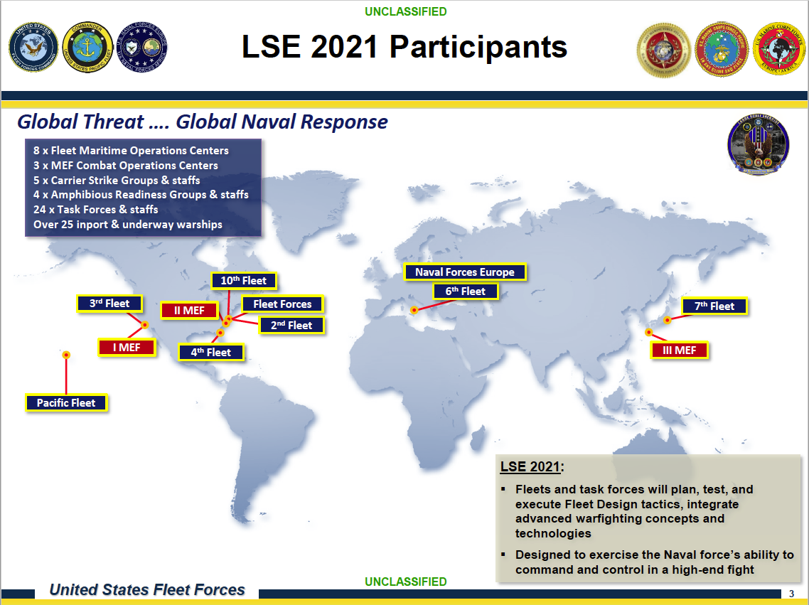 US Navy and Marine Corps Conducting Large Scale Exercise 2021