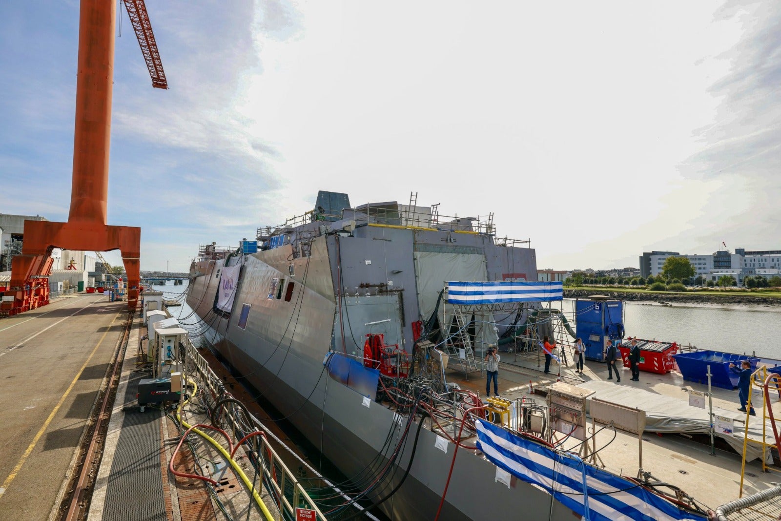 Naval Group Launches Greece's First FDI HN Class Frigate HS Kimon