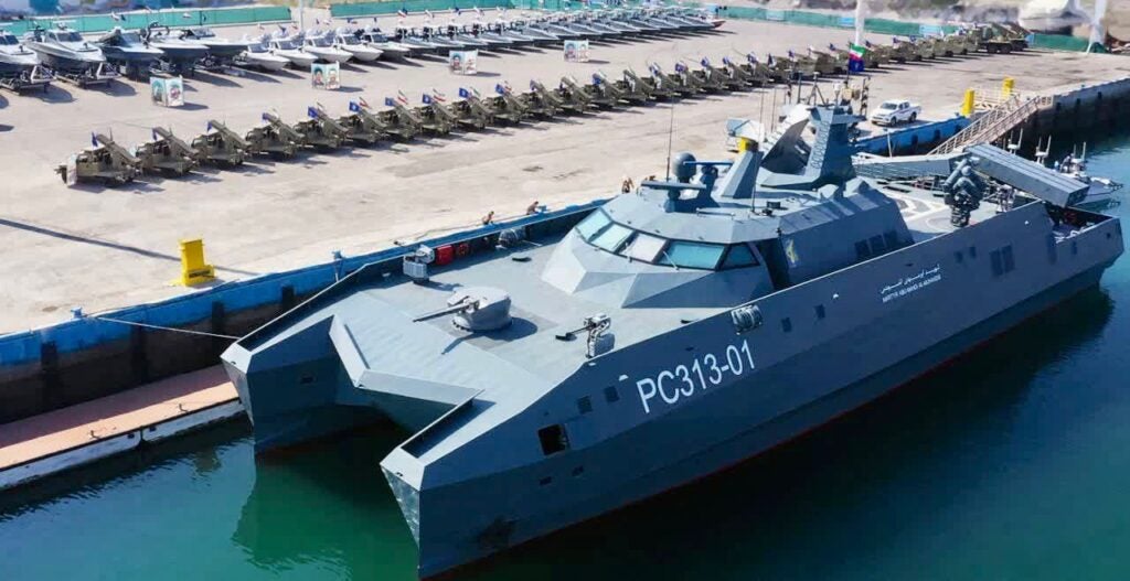 The IRGC Navy The Abu Warship Catamaran-Type Mahdi Commissions al-Muhandis Shahid