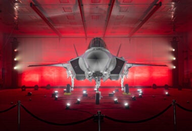 Poland's first F-35A at its August 28 rollout ceremony (Lockheed Martin)