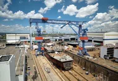 A view of a drydock at Philly Shipyard (Philly Shipyard)