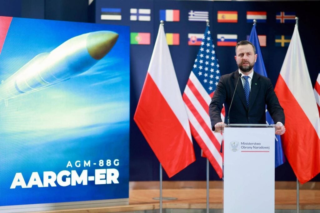 Polish Deputy Prime Minister and Minister of National Defence Władysław Kosiniak-Kamysz at the January 28 2025 signing ceremony of a contract for the purchase of AARGM-ER missiles (Polish Defense Ministry)