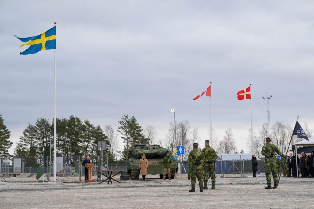 Swedish Battalion Transfer of Authority Ceremony at Camp Valdermar in Adazi Military Base, Latvia, on 7 February, 2025. Photo Credit: NATO Multinational Brigade Latvia Imagery