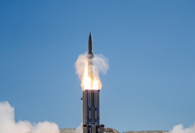 ATLA handout photo of a Hyper-Velocity Gliding Projectile test launch during the August 2024-January 2025 test session